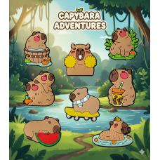 Джибітси Капібара capybara Jibbitz 8 шт аксесуари крокс прикраса