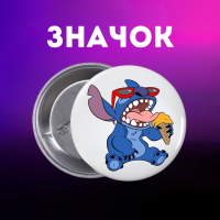 Значек Лило и стич Lilo & Stitch на булавке на рюкзак 44 мм 1 шт