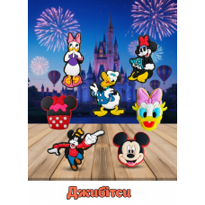 Джибітси Міккі Маус Mickey Mouse Дісней Jibbitz 7 шт аксесуари крокс прикраса
