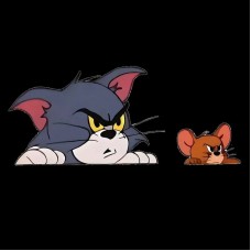 Автомобільна наклейка 3D Том та Джеррі Tom and Jerry 20X10 см