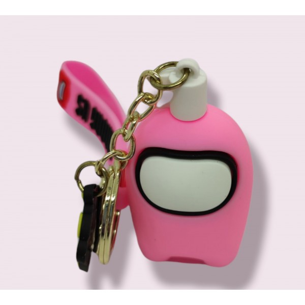 Брелок Амонг Ас Among Us на рюкзак, ключі рожевий дитячий 6 см