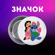 Значок Ліло і стіч Lilo &amp; Stitch на шпильці на рюкзак 44 мм 1 шт