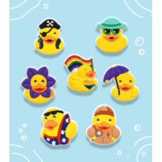 Джибітси жовта качка качки duck Jibbitz 7 шт аксесуари крокс прикраса