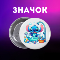 Значек Лило и стич Lilo & Stitch на булавке на рюкзак 44 мм 1 шт