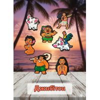 Джибитсы Ваяна Moana Jibbitz 7 шт аксессуары крокс украшение