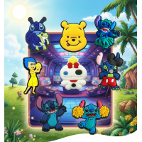 Джибітси Ліло і стіч Вінні Пух Думками навиворіт Дісней 8 шт аксесуари для взуття крокс прикраса