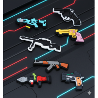 Джибітси зброя армія пістолет 7 шт аксесуари крокс прикраса