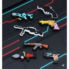 Джибітси зброя армія пістолет 7 шт аксесуари крокс прикраса