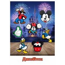 Джибітси Міккі Маус Mickey Mouse Дісней Jibbitz 7 шт аксесуари крокс прикраса