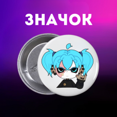 Значок Саллі Фейс Sally Face на шпильці на рюкзак 44 мм 1 шт