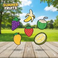 Джибітси фрукти fruits Jibbitz 6 шт аксесуари крокс прикраса