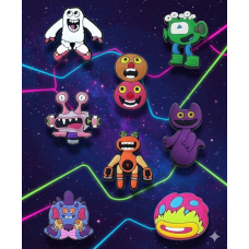 Джибітси Співаючі монстри My Singing Monsters Jibbitz 8 шт аксесуари крокс прикраса