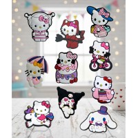 Джибитсы Привет Китти Куроми Hello Kitty Cinnamoroll Синаморол Jibbitz 10 шт аксессуары крокс украшение