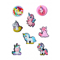 Джибітси єдиноріг Jibbitz 8 шт аксесуари крокс прикраса