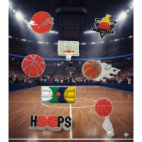 Джибітси баскетбол basketball спорт sport м'яч світяться в темряві 8 шт аксесуари крокс прикраса