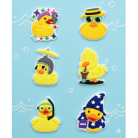 Джибітси жовта качка качки duck Jibbitz 6 шт аксесуари крокс прикраса