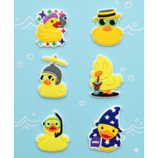 Джибітси жовта качка качки duck Jibbitz 6 шт аксесуари крокс прикраса