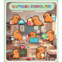 Джибітси Капібара capybara Jibbitz 8 шт аксесуари крокс прикраса