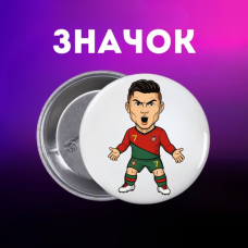 Значок Мессі Messi футбол на шпильці на рюкзак 44 мм 1 шт