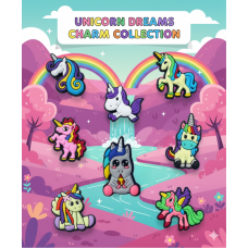 Джибітси єдиноріг Jibbitz 8 шт аксесуари крокс прикраса