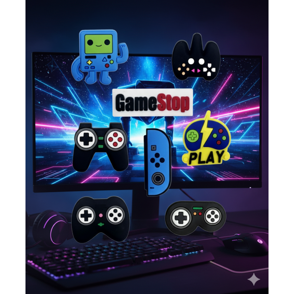 Джибітси відеоігри геймпад ігрова консоль game Jibbitz 8 шт аксесуари крокс прикраса