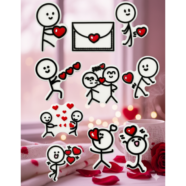 Джибітси чоловічок любов сірникові чоловічки графіті Jibbitz 10 шт аксесуари крокс прикраса