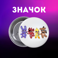 Значок П'ять ночей у Фредді ФНАФ Five Nights at Freddy's аніматроніки на шпильці на рюкзак 44 мм 1 шт