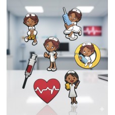 Джибітси медичні історії Medical лікар медсестра для мед. працівника 7 шт аксесуари крокс прикраса