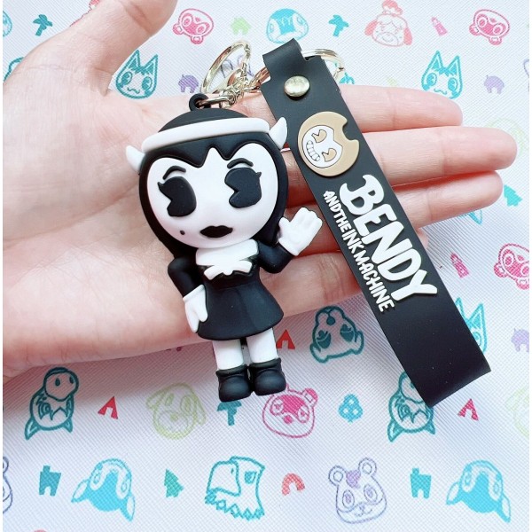 Брелок Бенди і Чорнильна Машина Ангел Аліса фігурка Alice Angel Bendy And The Ink Machine дитячий брелок на рюкзак, ключі 7 см