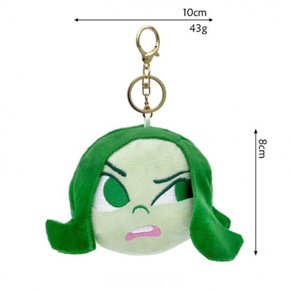 Брелок Думками навиворіт плюшевий Inside Out Огида інсайд фігурка іграшка для ключів, рюкзака, сумки 8см