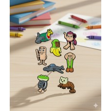 Джибітси італійський брейнрот балерина капучино бомбардиро крокодило шимпанзини кокосині тралалело тралала бомбі гусіні Jibbitz 8 шт аксесуари крокс прикраса