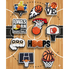 Джибітси баскетбол basketball спорт sport м'яч 10 шт аксесуари крокс прикраса