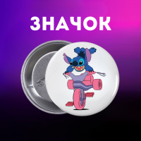 Значок Ліло і стіч Lilo &amp; Stitch на шпильці на рюкзак 44 мм 1 шт