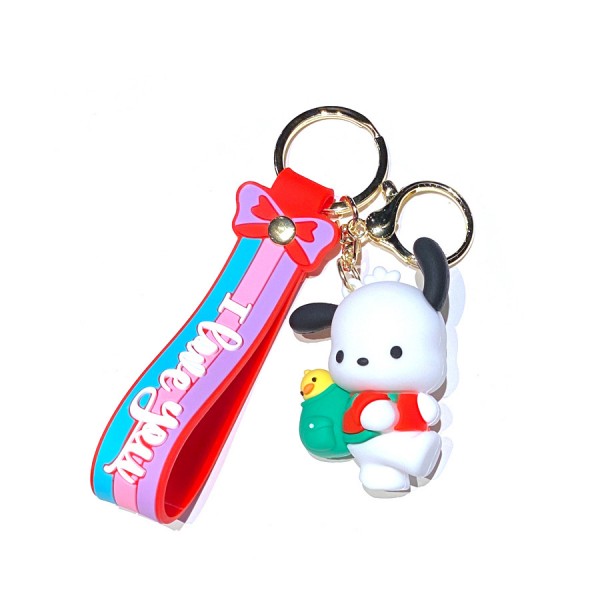 Брелок Санріо собачка Pacha Sanrio Pacha дитячий брелок на рюкзак, ключі 6 см