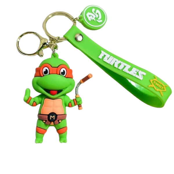 Брелок Черепашки ніндзя Мікеланджело Майки Ninja Turtles Michelangelo дитячий брелок на рюкзак, ключі 6,5 см