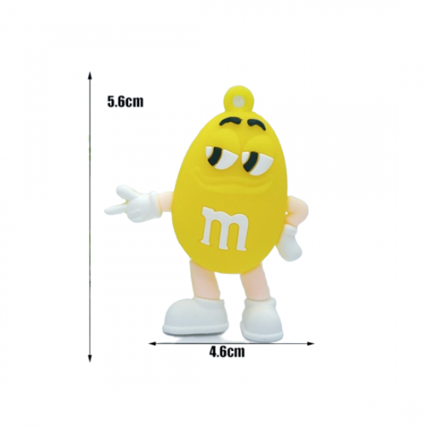 Брелок М&amp;MS шоколадне драже жовтий фігурка іграшка для ключів, рюкзака, сумки 5.6 см