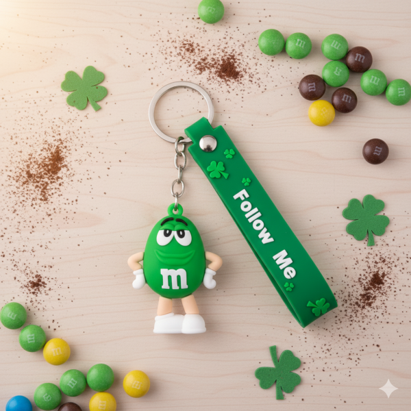 Брелок М&amp;MS шоколадне драже фігурка іграшка для ключів, рюкзака, сумки зелений 5.3 см