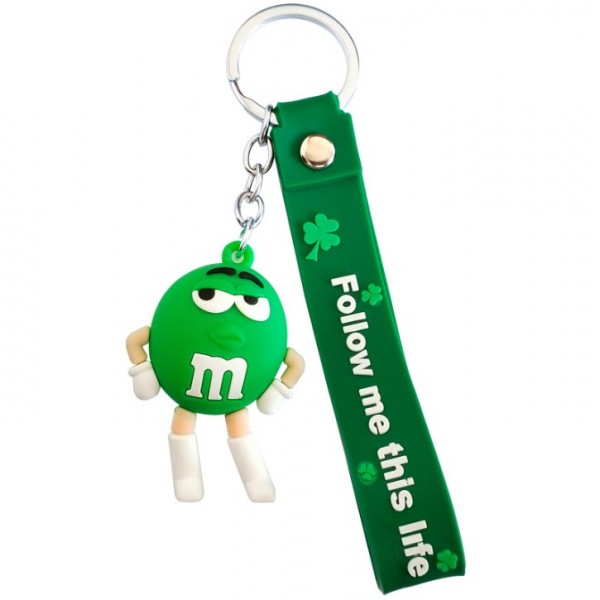 Брелок М&amp;MS шоколадне драже фігурка іграшка для ключів, рюкзака, сумки зелений 5.3 см