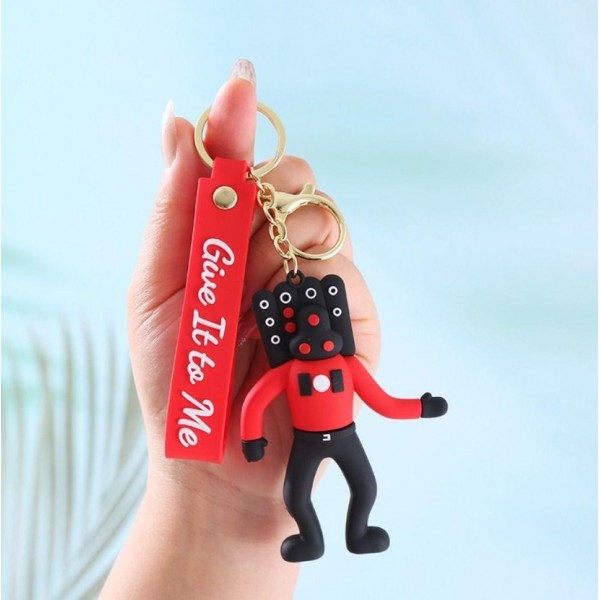 Брелок Скібіді Туалет Skibidi Toilets Титан Спікермен фігурка іграшка для ключів, рюкзака, сумки 8,5 см