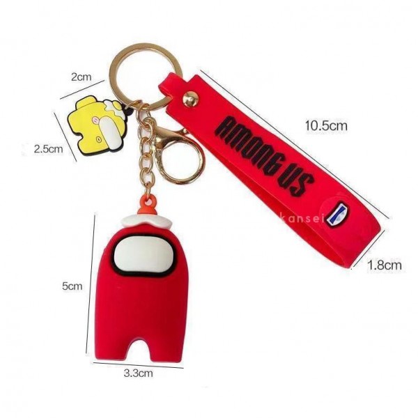 Брелок Амонг Ас Among Us на рюкзак, ключі червоний дитячий 5 см
