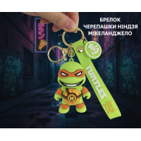 Брелок Черепашки Ніндзя Мікеланджело Michelangelo Ninja Turtles на рюкзак, ключі 6 см