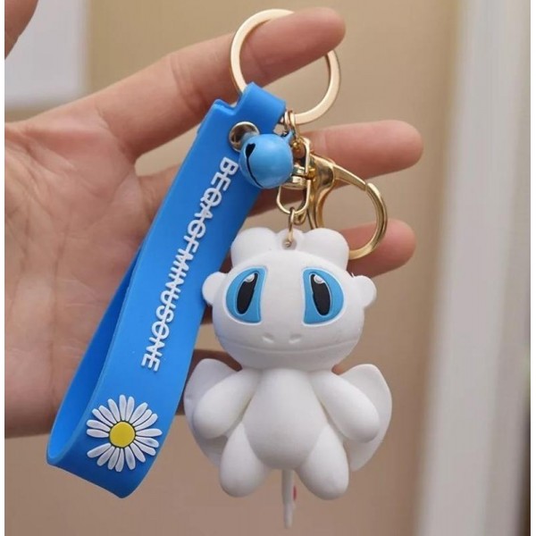 Брелок на ключі фігурка біла дракон фурія чудова якість приборкати дракона гума беззубик