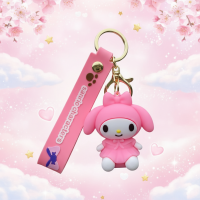 Брелок Май Мелоди Хелло Китти My Melody Hello Kitty Привет Китти Санрио аниме фигурка игрушка для ключей, рюкзака, сумки 7 см