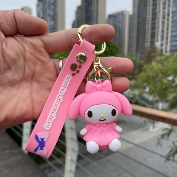 Брелок Май Мелоді Хелло Кітті My Melody Hello Kitty Привіт Кітті Санріо аніме фігурка іграшка для ключів, рюкзака, сумки 7 см
