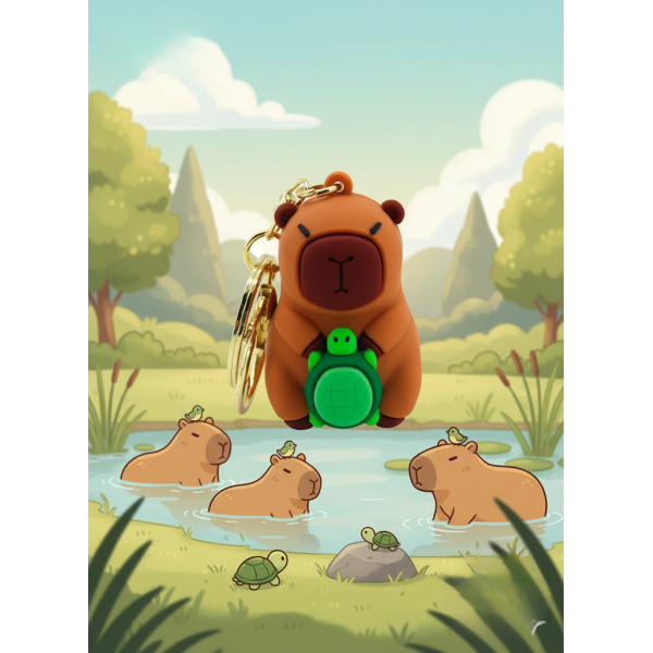 Брелок Капібара capybara на ключі, на сумку фігурка іграшка антистрес підвіска 5,5 см