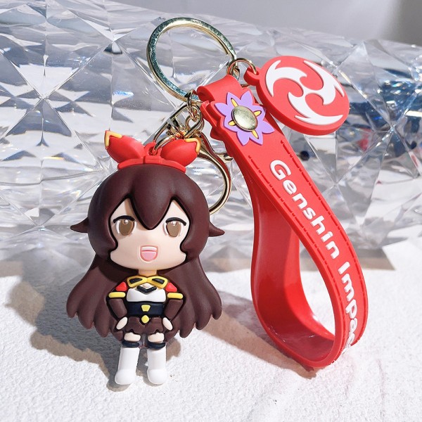 Брелок Геншин імпакт Ембер Amber Genshin Impact аніме фігурка іграшка для ключів, рюкзака, сумки 6,5 см