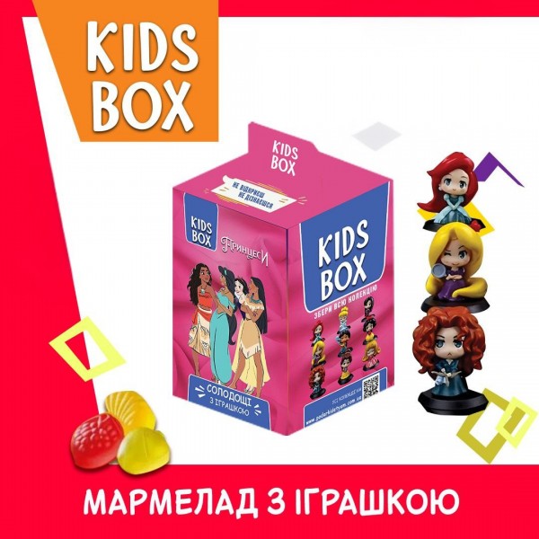 Кіндер бокс Принцеси Дісней, іграшка, мармелад, 1 шт, Princess, подарунок дівчинці, солодощі