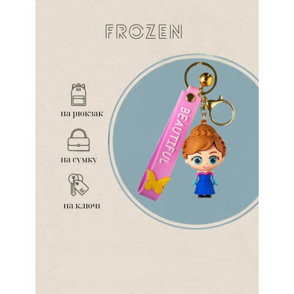 Брелок Холодне серце Frozen Дісней Disney Anna Анна для ключів рюкзака 6,5 см