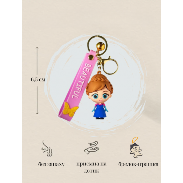 Брелок Холодне серце Frozen Дісней Disney Anna Анна для ключів рюкзака 6,5 см