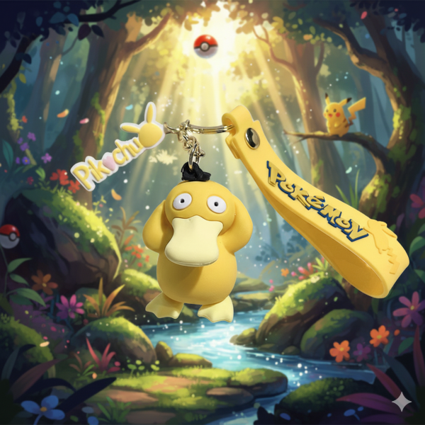 Брелок Покемон Псидак пікачу Pokemon Psyduck Pikachu качка на рюкзак, ключі жовтий 5 см